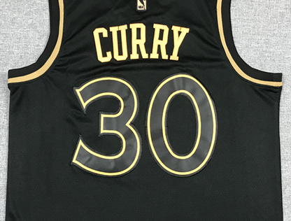 Men's Golden State Warriors Stephen Curry #30 Black Classic Swingman Jersey