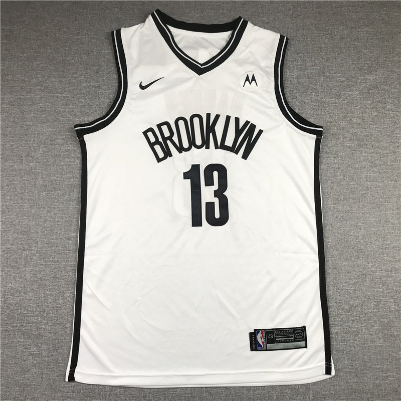 Men's Brooklyn Nets James Harden White 2020/21 Fast Break Replica Jersey