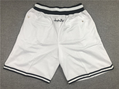 Men's Brooklyn Nets White Basketball Retro Shorts