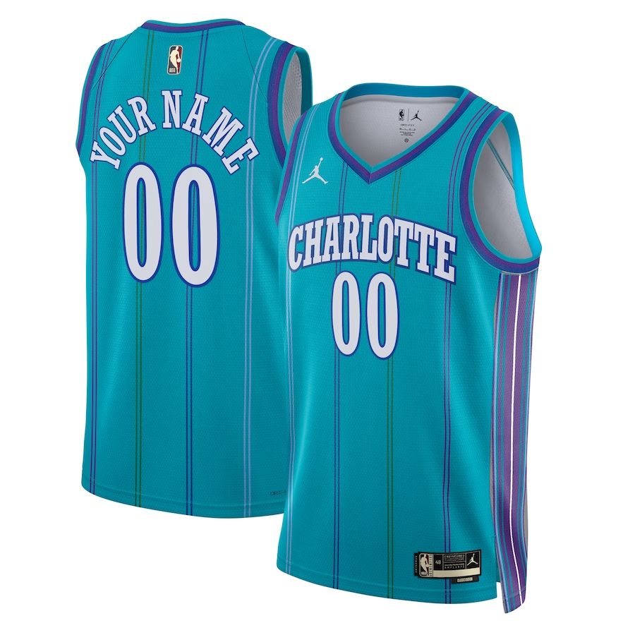 Men's Charlotte Hornets Teal 2023/24 Custom Swingman Jersey - Classic Edition