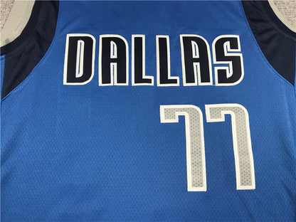 Men's Dallas Mavericks Luka Doncic #77 NBA Blue Replica Jersey