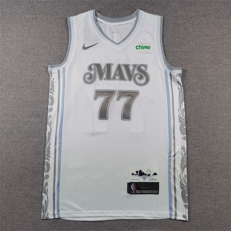 Men's Dallas Mavericks Luka Doncic #77 White 2024/25 Swingman Player Jersey - City Edition