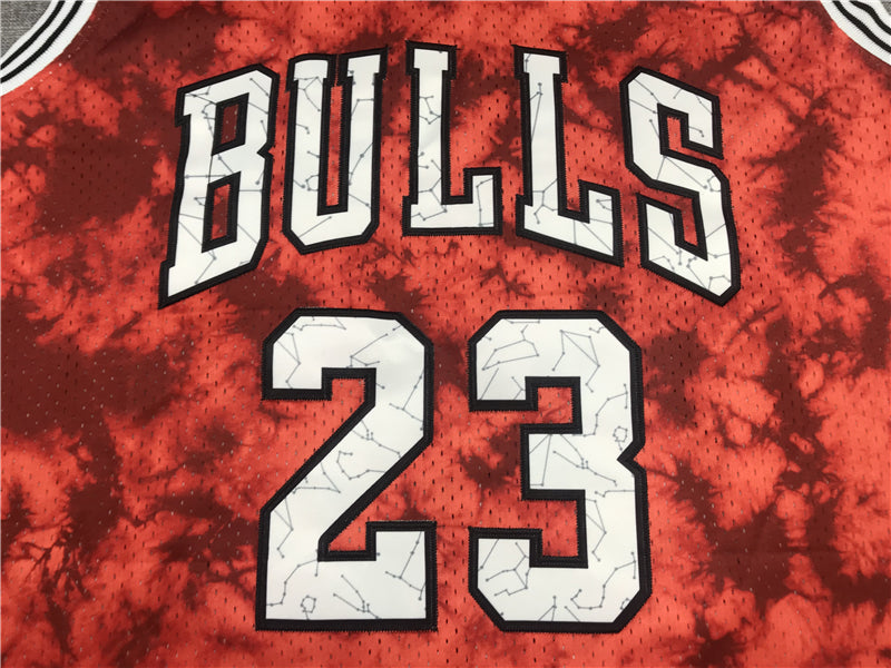 Men's Chicago Bulls Michael Jordan #23 Red Galaxy Swingman Jersey