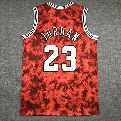 Men's Chicago Bulls Michael Jordan #23 Red Galaxy Swingman Jersey