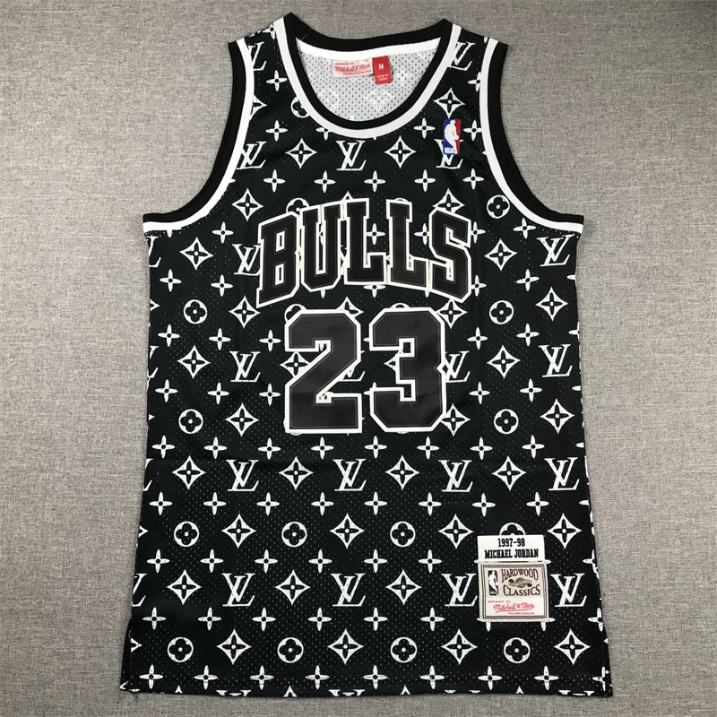 Men's Chicago Bulls Michael Jordan Mitchell & Ness Black 1997-98 Hardwood Classics Authentic Jersey