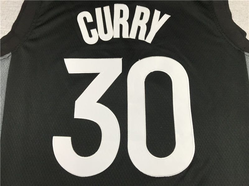 Men's Golden State Warriors Stephen Curry #30 Black Swingman Jersey