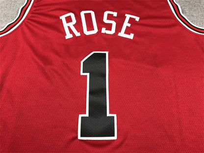 Men's Chicago Bulls Derrick Rose #1 Red Swingman Jersey