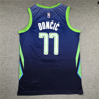 Men's Dallas Mavericks Luka Doncic #77 Blue Replica Jersey