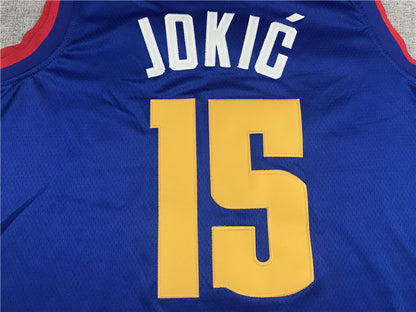 Men's Denver Nuggets Nikola Jokic #15 NBA Player Jersey - Retro Blue