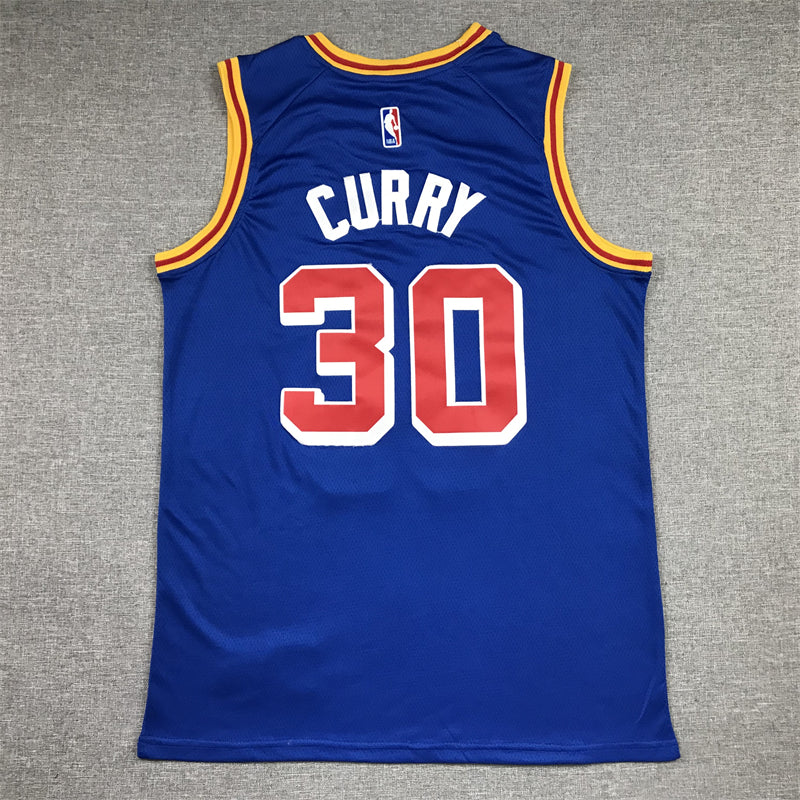 Men's Golden State Warriors Stephen Curry #30 Blue 2022 City Edition Jersey