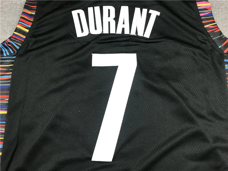 Men's Brooklyn Nets Kevin Durant #7 Black Swingman Jersey - City Edition