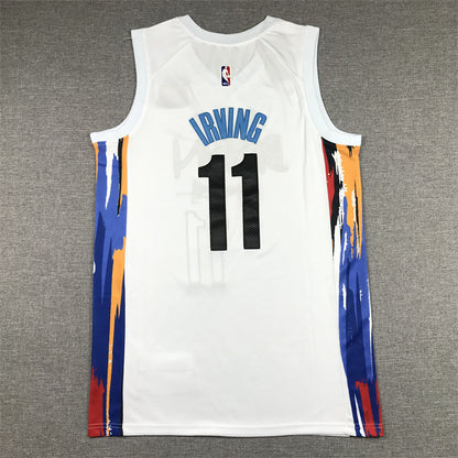 Men's Brooklyn Nets Kyrie Irving #11 White 2022/23 Swingman Jersey - City Edition