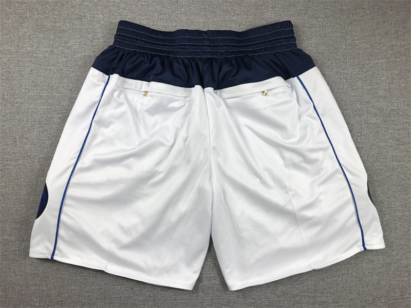 Men's Dallas Mavericks White Pocket Shorts