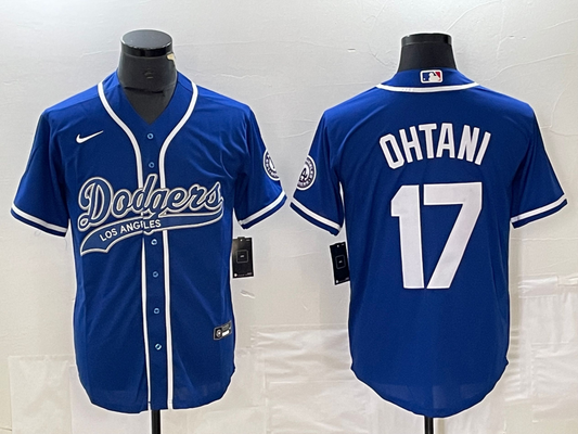 Men's Los Angeles Dodgers Shohei Ohtani #17 Blue Player Jersey Joint Edition