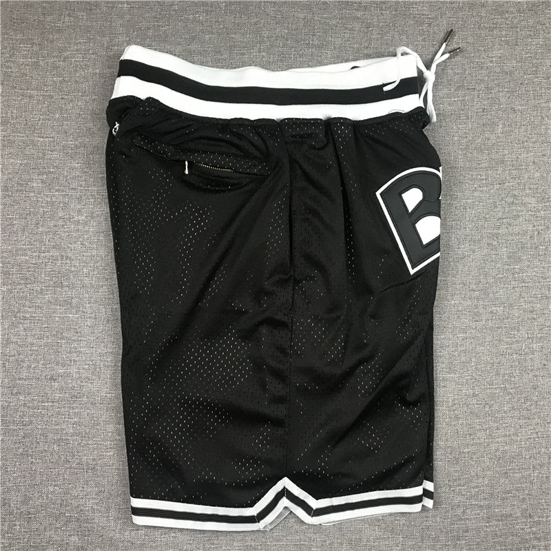 Men's Brooklyn Nets Black Basketball Retro Shorts