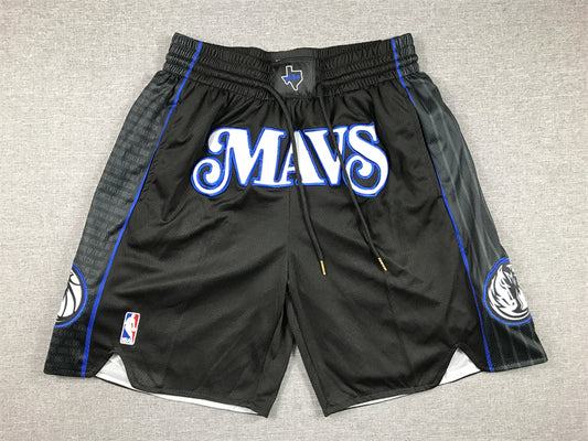 Men's Dallas Mavericks Black 2023/24 Pocket Shorts City Edition