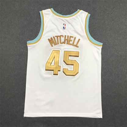 Men's Cleveland Cavaliers Donovan Mitchell #45 The Land White City Edition Jersey