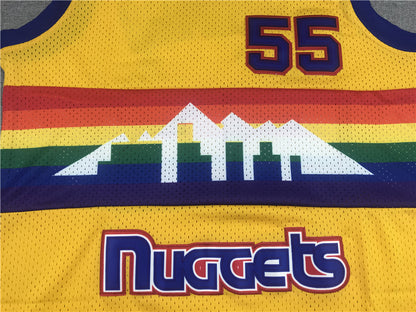 Men's Denver Nuggets Dikembe Mutombo 1991-92 Yellow Hardwood Classics Swingman Jersey