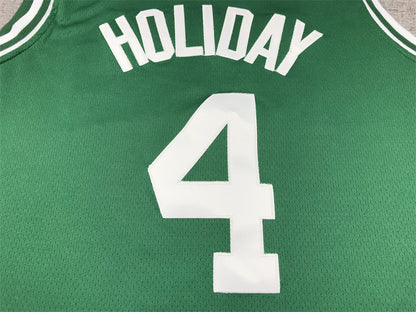 Men's Boston Celtics Jrue Holiday #4 Kelly Green Swingman Jersey - Icon Edition