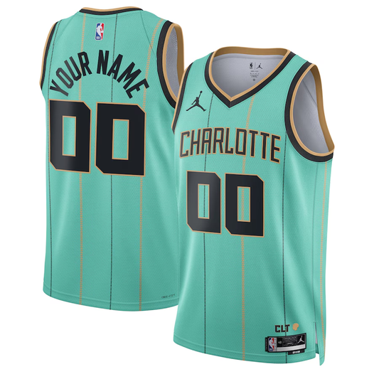 Men's Charlotte Hornets Mint 2024/25 Custom Swingman Jersey - City Edition