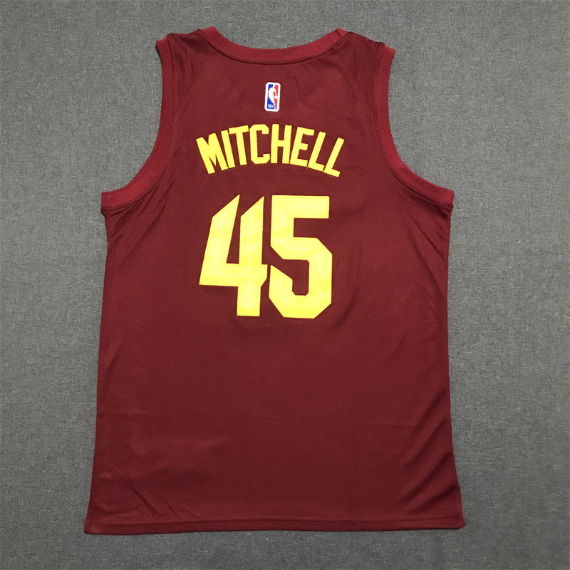 Men's Cleveland Cavaliers Donovan Mitchell #45 Burgundy Swingman Jersey - Icon Edition