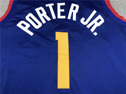 Men's Denver Nuggets Michael Porter Jr. Blue 2023 Fast Break Replica Jersey