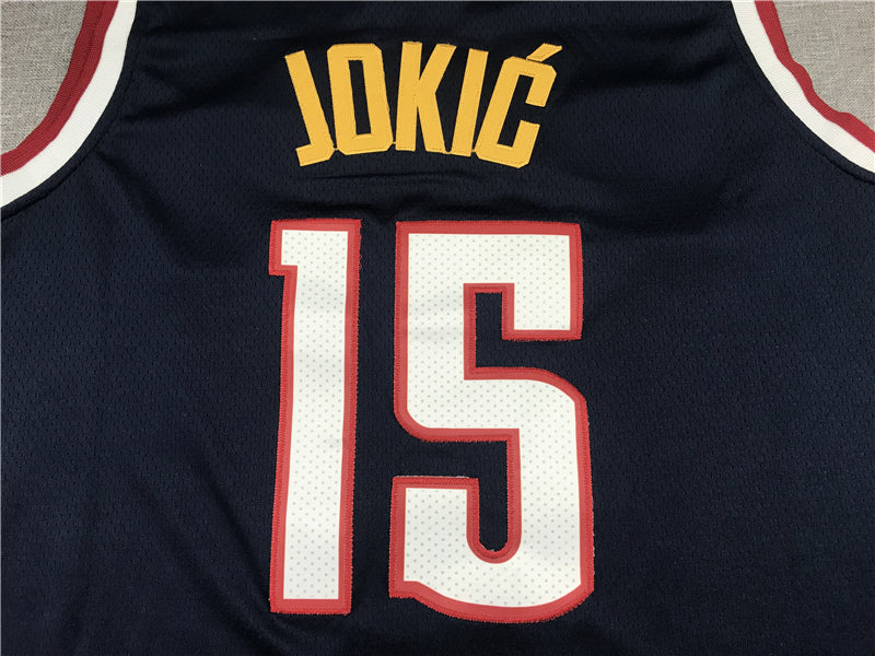 Men's Denver Nuggets Nikola Jokic #15 NBA Navy 2020/21 Swingman Jersey