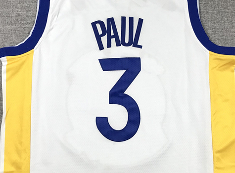 Men's Golden State Warriors Chris Paul #3 White Fast Break Player Jersey - Association Edition