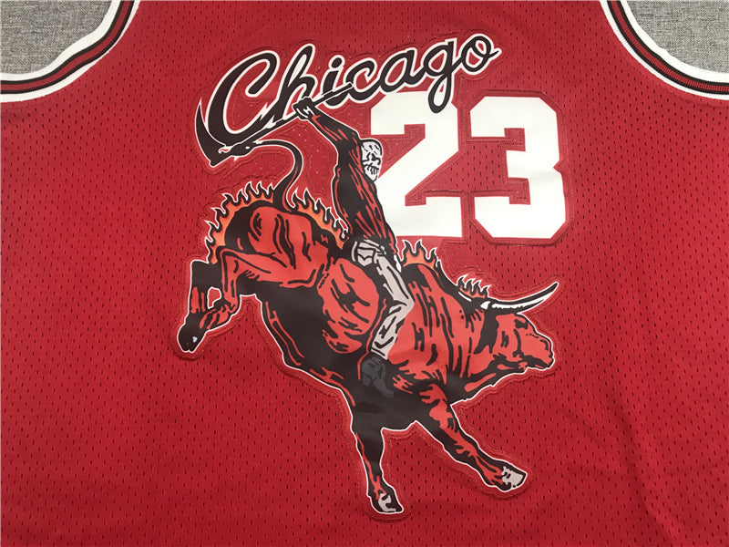 Men's Chicago Bulls Michael Jordan #23 NBA Red Hardwood Classics Authentic Jersey