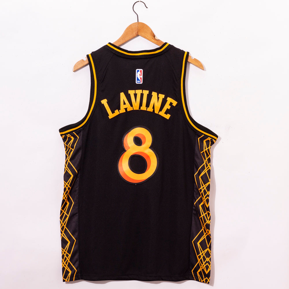 Men's Chicago Bulls Zach LaVine #8 Black 2020/21 Swingman Jersey - City Edition