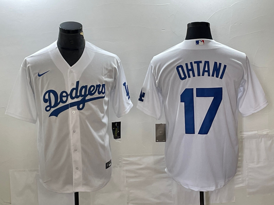 Men's Los Angeles Dodgers Shohei Ohtani #17 White Home Replica Player Jersey