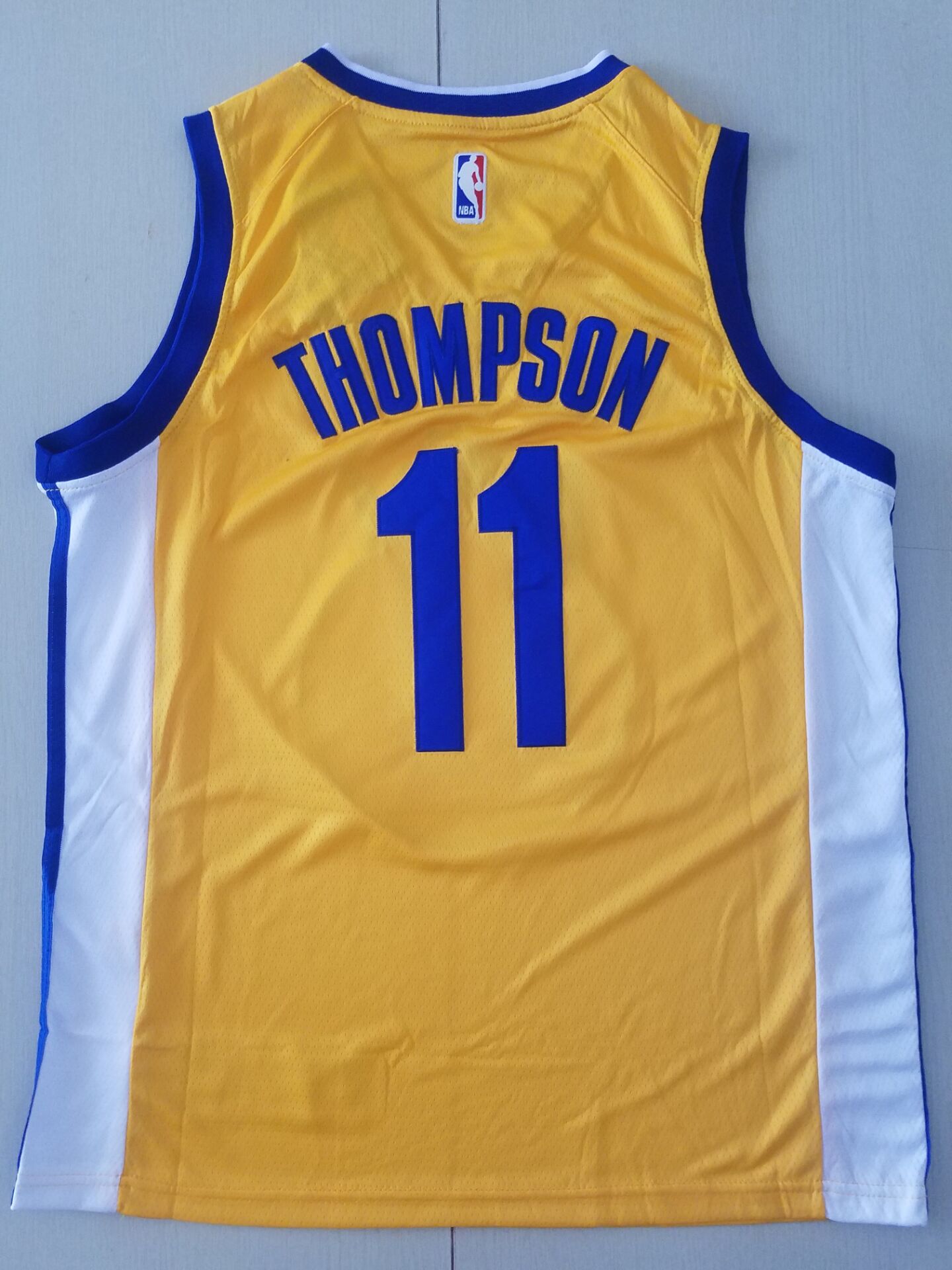 Men's Golden State Warriors Klay Thompson #11 Yellow Fashion Swingman Jersey