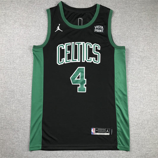 Men's Boston Celtics Jrue Holiday #4 Black Swingman Jersey - Statement Edition