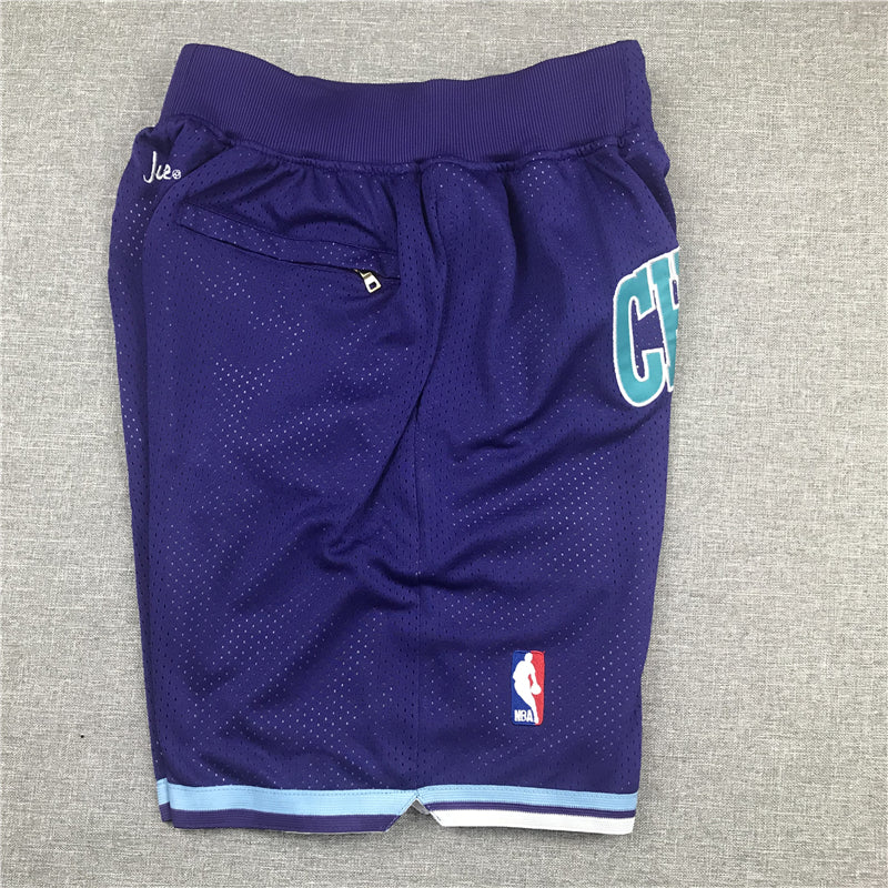 Men's Charlotte Hornets Purple Basketball Retro Shorts