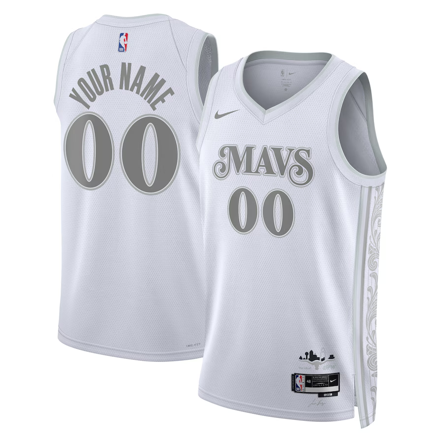 Men's Dallas Mavericks White 2024/25 Custom Swingman Jersey - City Edition