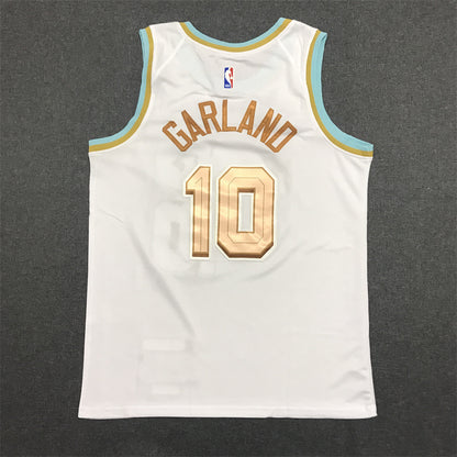 Men's Cleveland Cavaliers Darius Garland #10 White Swingman Jersey - City Edition