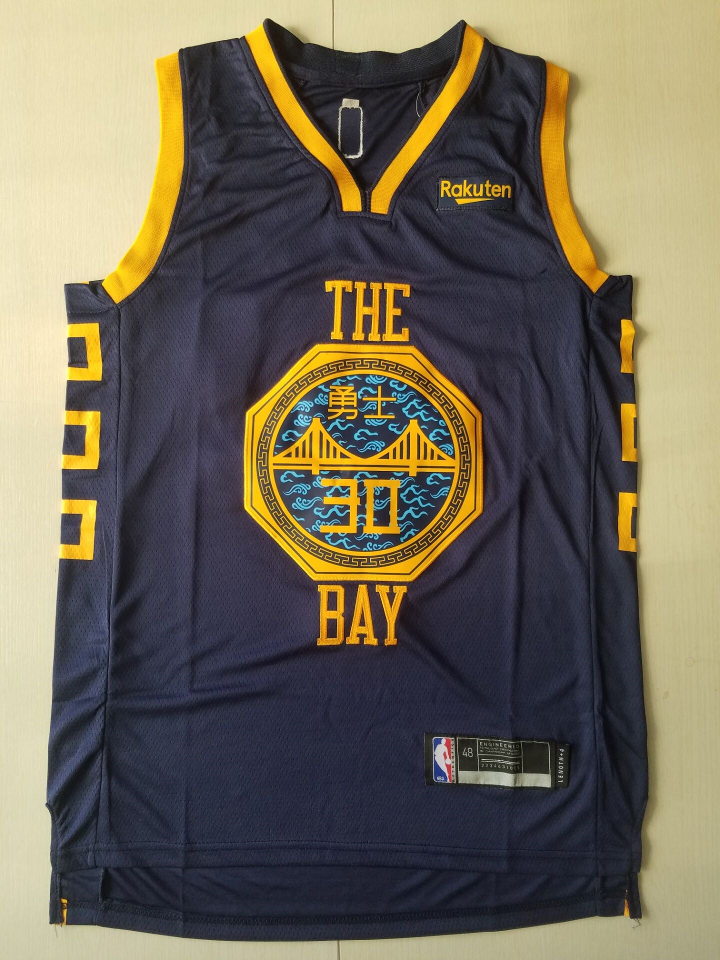 Men's Golden State Warriors Stephen Curry Navy Swingman Jersey City Edition