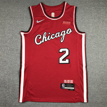 Men's Chicago Bulls Lonzo Ball #2 Red 2021/22 Swingman Jersey