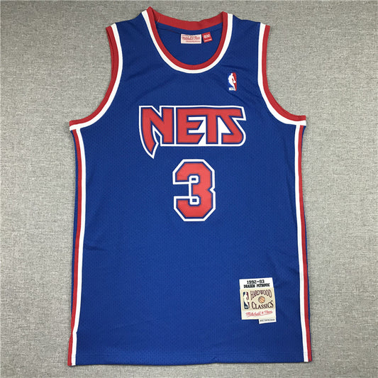 Men's Brooklyn Nets Drazen Petrovic 1992-93 Hardwood Classics Swingman Jersey