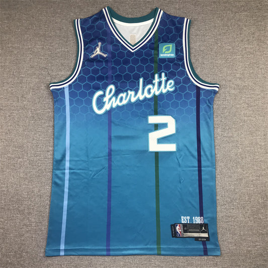 Men's Charlotte Hornets LaMelo Ball Blue Swingman Player Jersey - City Edition