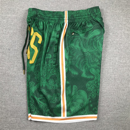 Men's Boston Celtics Green Year of the Tiger Edition Pocket Shorts