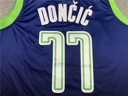 Men's Dallas Mavericks Luka Doncic #77 Blue Replica Jersey