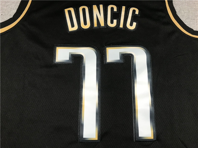 Men's Dallas Mavericks Luka Doncic #77 Swingman Player Jersey Black