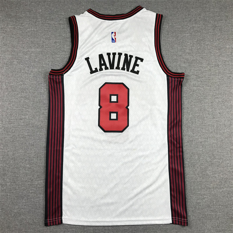 Men's Chicago Bulls Zach LaVine #8 White 2022/23 Swingman Jersey - City Edition