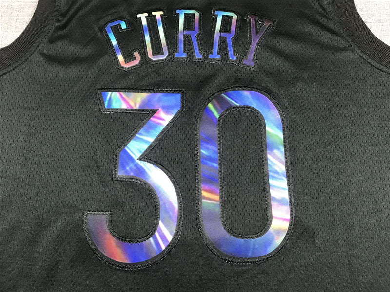 Men's Golden State Warriors Stephen Curry #30 NBA Black Fast Break Replica Jersey