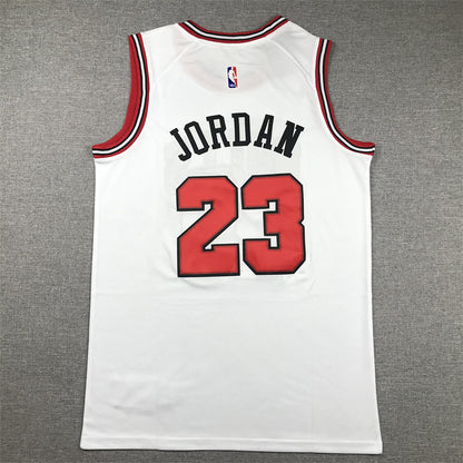 Men's Chicago Bulls Michael Jordan #23 White Fast Break Replica Player Jersey