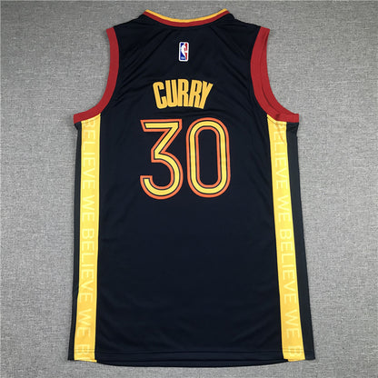 Men's Golden State Warriors Stephen Curry Navy Classics Jersey City Edition