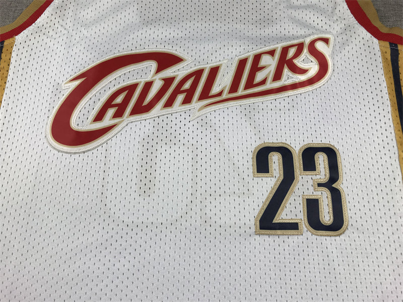 Men's Cleveland Cavaliers LeBron James #23 White 2003-04 Hardwood Classics Swingman Jersey