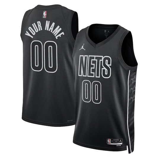 Men's Brooklyn Nets Black 2022/23 Swingman Custom Jersey - Statement Edition