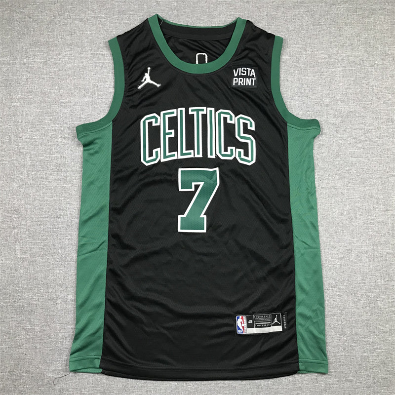 Men's Boston Celtics Jaylen Brown #7 Black 2022/23 Swingman Jersey - Statement Edition